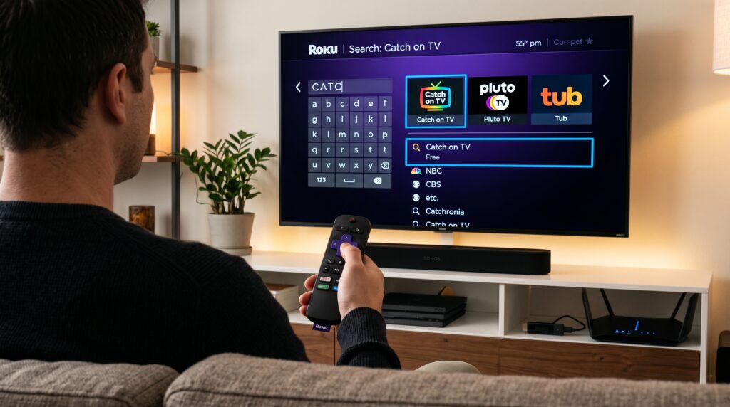 how to use catch on tv roku