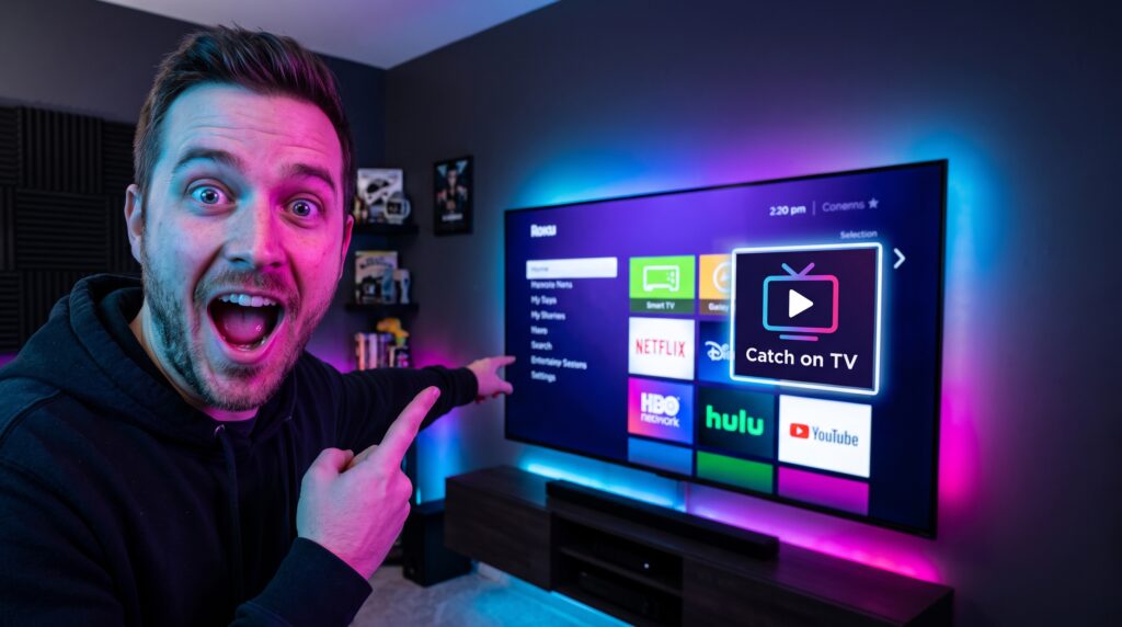 how to use catch on tv roku