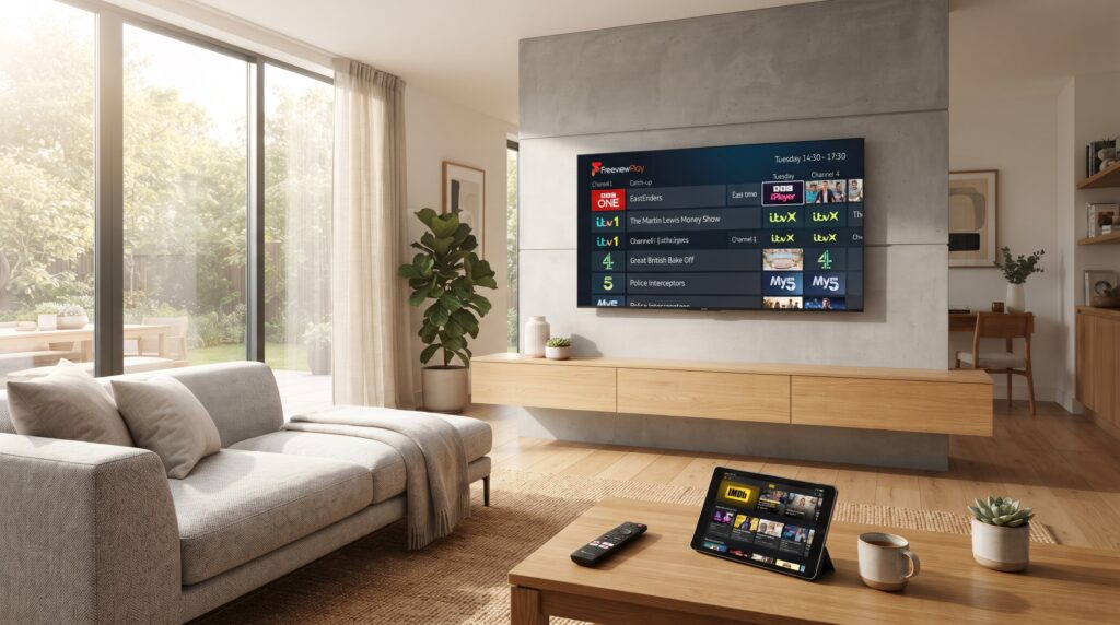 how to get catch up tv on freeview